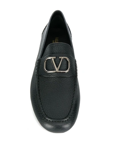 Shop Valentino Black Loafers