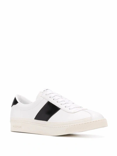 Shop Tom Ford Men's White Leather Sneakers