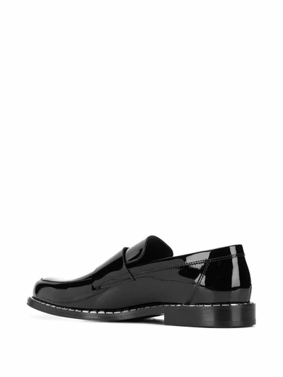 Shop Jimmy Choo Men's Black Leather Loafers