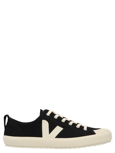 Shop Veja Men's Black Canvas Sneakers