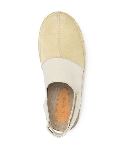 Shop Jacquemus Men's Beige Leather Sandals