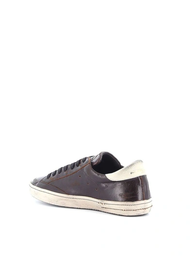 Shop Philippe Model Men's Brown Leather Sneakers