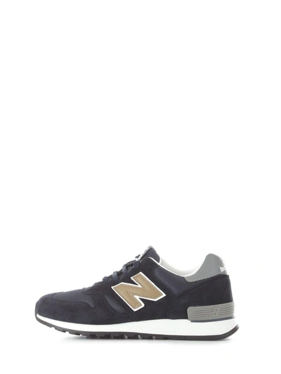 Shop New Balance Men's Blue Leather Sneakers