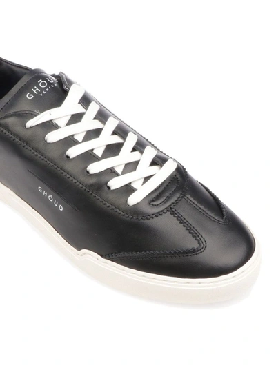Shop Ghoud Men's Black Leather Sneakers