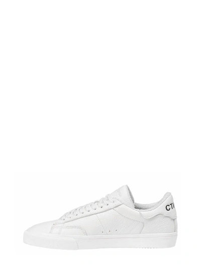 Shop Heron Preston Men's White Leather Sneakers