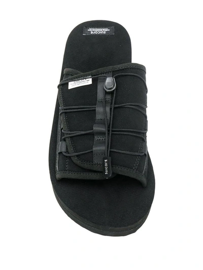 Shop Suicoke Men's Black Polyester Sandals