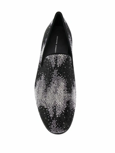 Shop Giuseppe Zanotti Design Men's Black Leather Loafers
