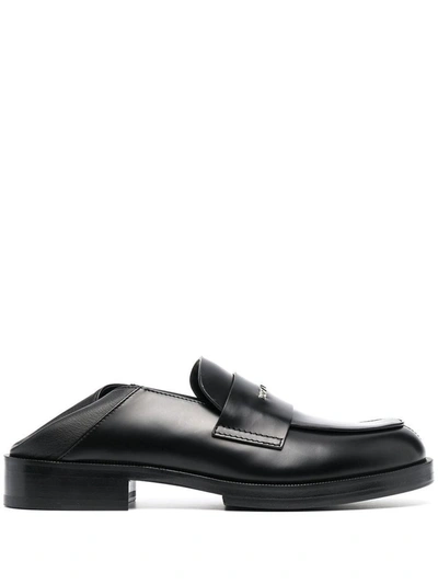 Shop Alyx Men's Black Leather Loafers