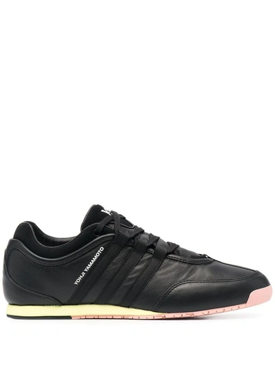 Shop Adidas Y-3 Yohji Yamamoto Men's Black Leather Sneakers