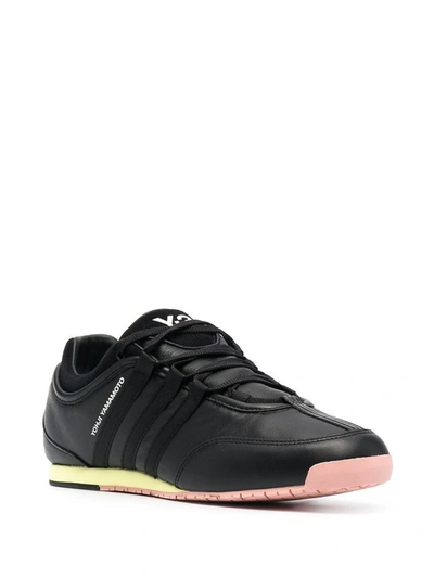 Shop Adidas Y-3 Yohji Yamamoto Men's Black Leather Sneakers