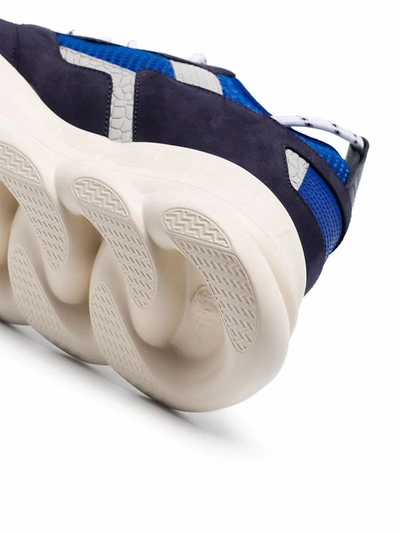 Shop Versace Men's Blue Synthetic Fibers Sneakers