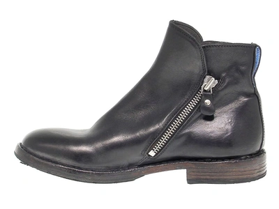 Shop Moma Men's Black Leather Ankle Boots