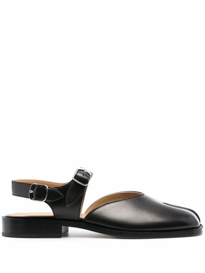 Shop Maison Margiela Men's Black Leather Sandals