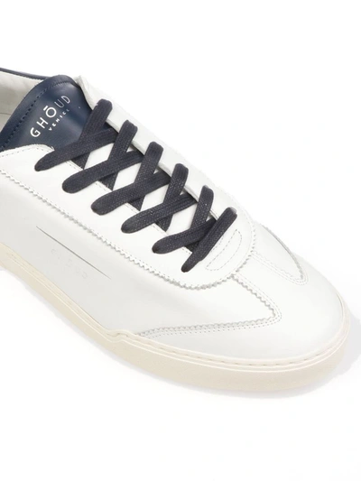 Shop Ghoud Men's White Leather Sneakers