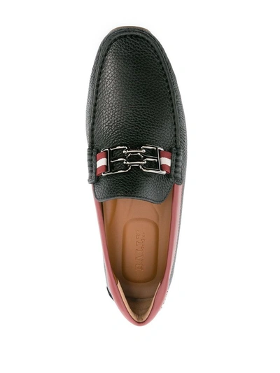 Shop Bally Men's Black Leather Loafers