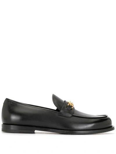 Shop Bally Men's Black Leather Loafers