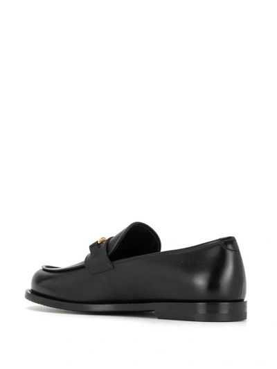 Shop Bally Men's Black Leather Loafers