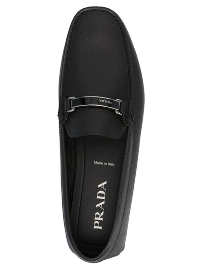 Shop Prada Men's Black Other Materials Loafers