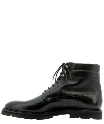 Shop John Lobb Men's Black Leather Ankle Boots