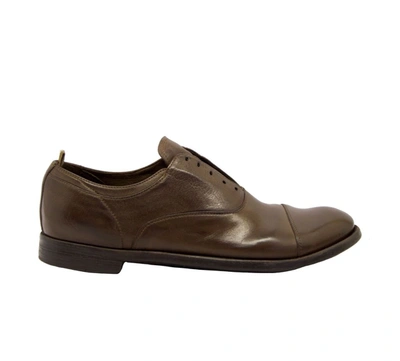 Shop Officine Creative Men's Brown Leather Lace-up Shoes