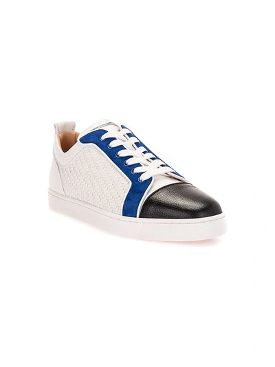 Shop Christian Louboutin Men's White Leather Sneakers