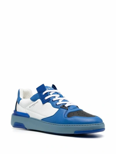 Shop Givenchy Men's Blue Leather Sneakers