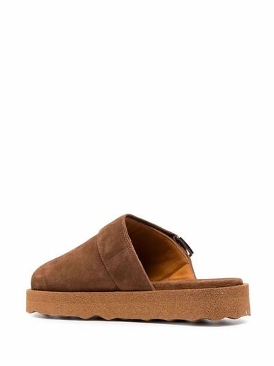 Shop Off-white Men's Brown Leather Sandals