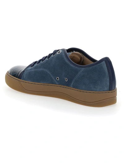 Shop Lanvin Men's Blue Other Materials Sneakers