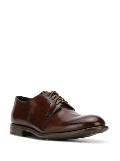 Shop Doucal's Men's Brown Leather Lace-up Shoes