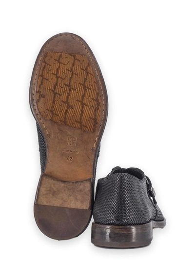 Shop Moma Men's Black Leather Monk Strap Shoes