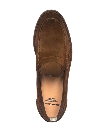 Shop Officine Creative Men's Brown Suede Loafers