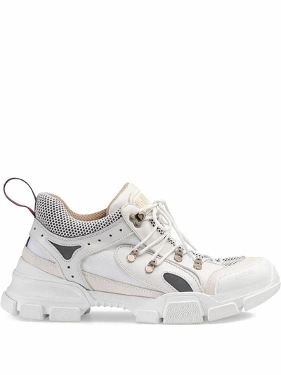 Shop Gucci Men's White Leather Sneakers