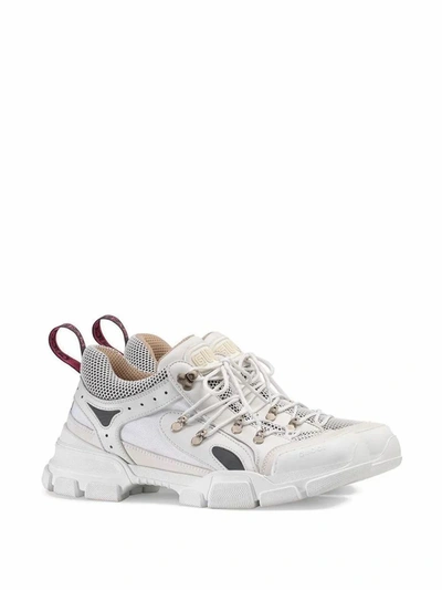 Shop Gucci Men's White Leather Sneakers