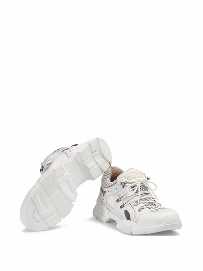 Shop Gucci Men's White Leather Sneakers
