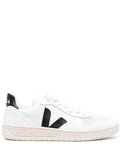 Shop Veja Men's White Leather Sneakers