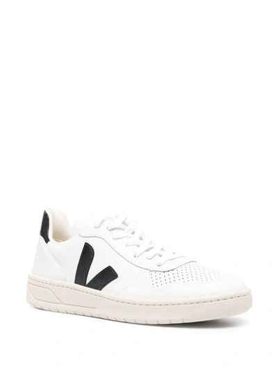 Shop Veja Men's White Leather Sneakers