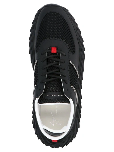 Shop Giuseppe Zanotti Design Men's Black Leather Sneakers