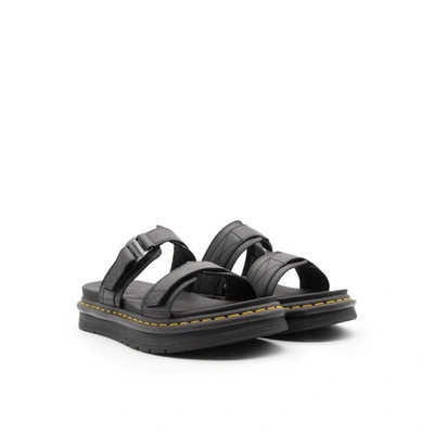 Shop Dr. Martens' Dr. Martens Men's Black Leather Sandals