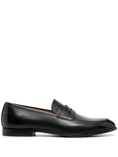 Shop Bally Men's Black Leather Loafers