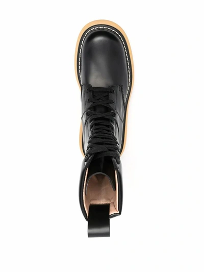Shop Bottega Veneta Men's Black Leather Ankle Boots