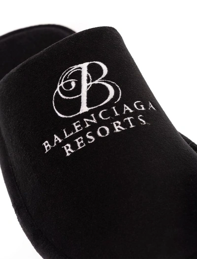 Shop Balenciaga Men's Black Cotton Loafers