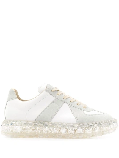 Shop Maison Margiela Men's White Leather Sneakers