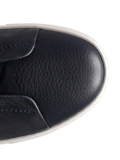 Shop Ermenegildo Zegna Men's Blue Other Materials Sneakers