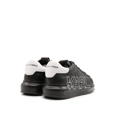 Shop Karl Lagerfeld Men's Black Leather Sneakers