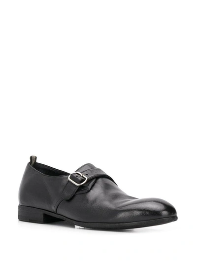 Shop Officine Creative Men's Black Leather Monk Strap Shoes