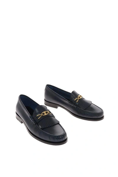 Shop Celine Céline Men's Blue Leather Loafers