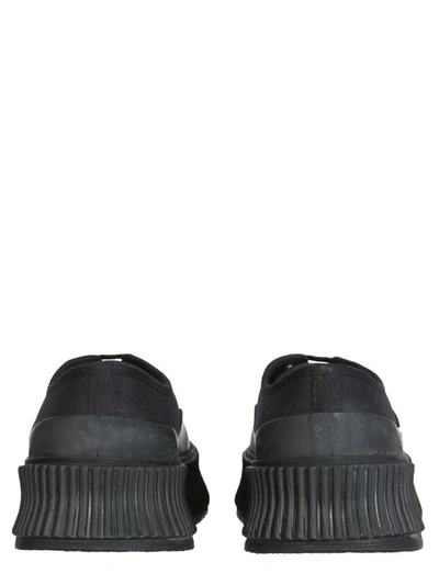 Shop Jil Sander Men's Black Fabric Sneakers