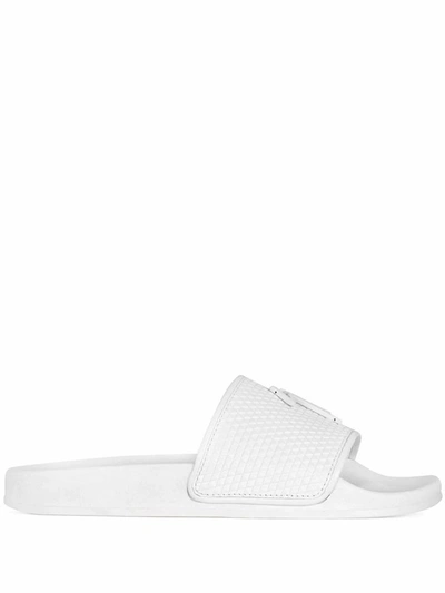 Shop Giuseppe Zanotti Design Men's White Rubber Sandals
