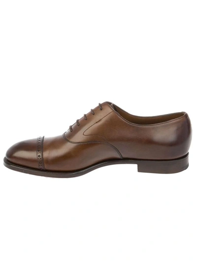 Shop Edward Green Men's Brown Leather Lace-up Shoes