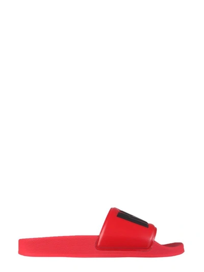 Shop Msgm Men's Red Other Materials Sandals